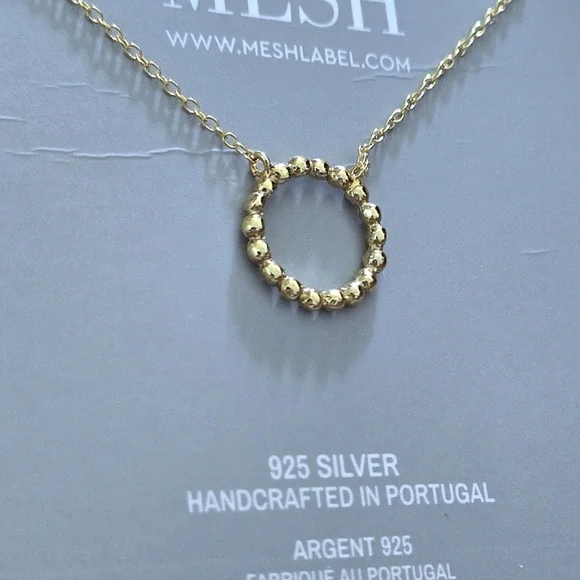 MESH Stationary Open Circle⭕️ Necklace - Picture 12 of 16